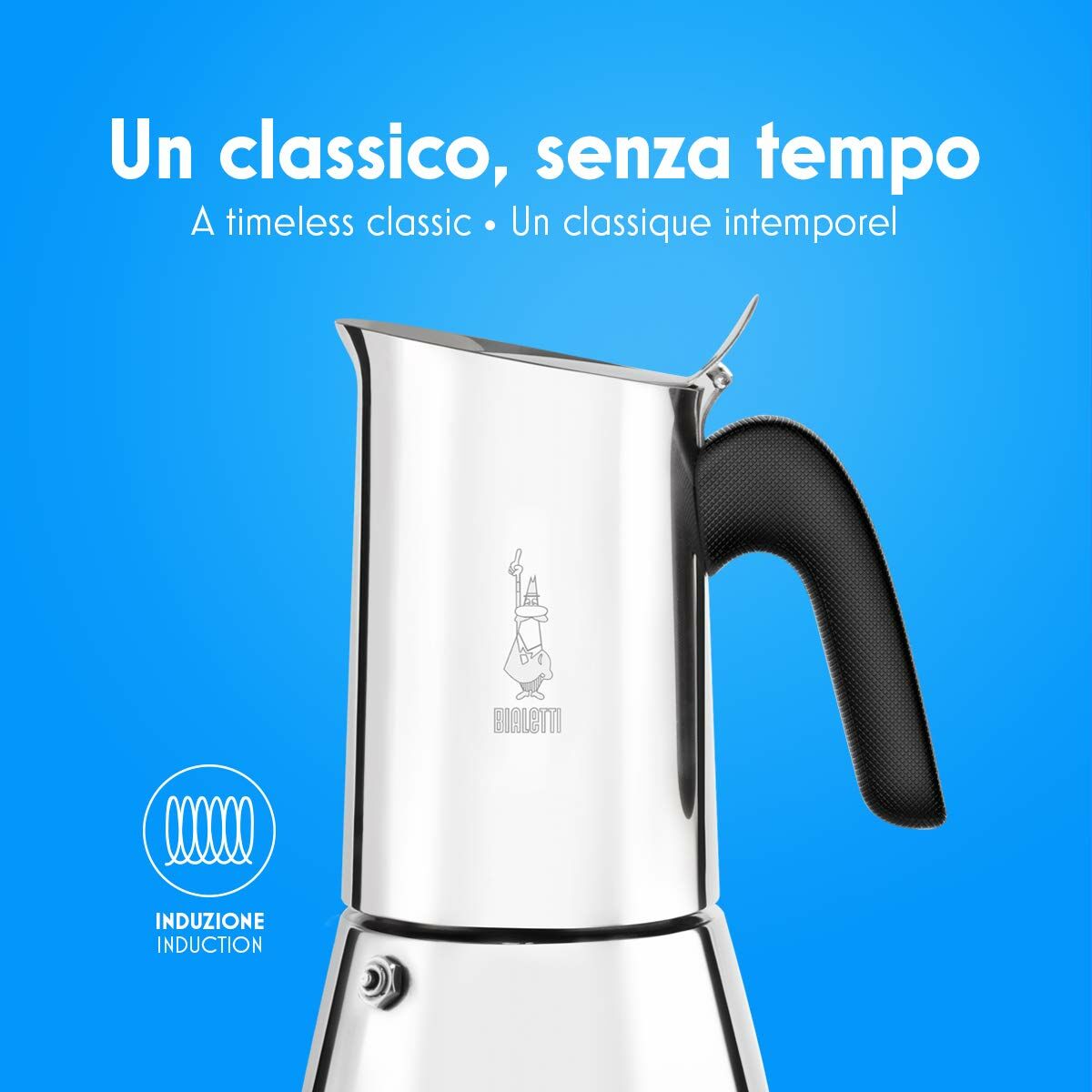 Italian Coffee Pot Bialetti 0007254 Silver Stainless steel 4 Cups 200 ml-6