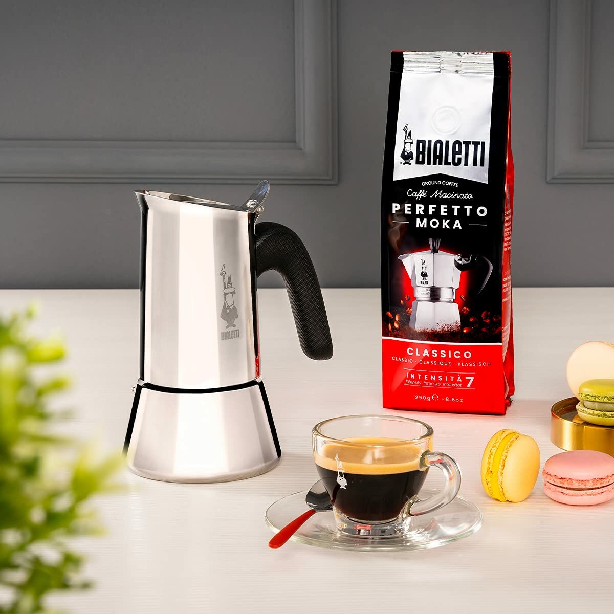 Italian Coffee Pot Bialetti 0007254 Silver Stainless steel 4 Cups 200 ml-4