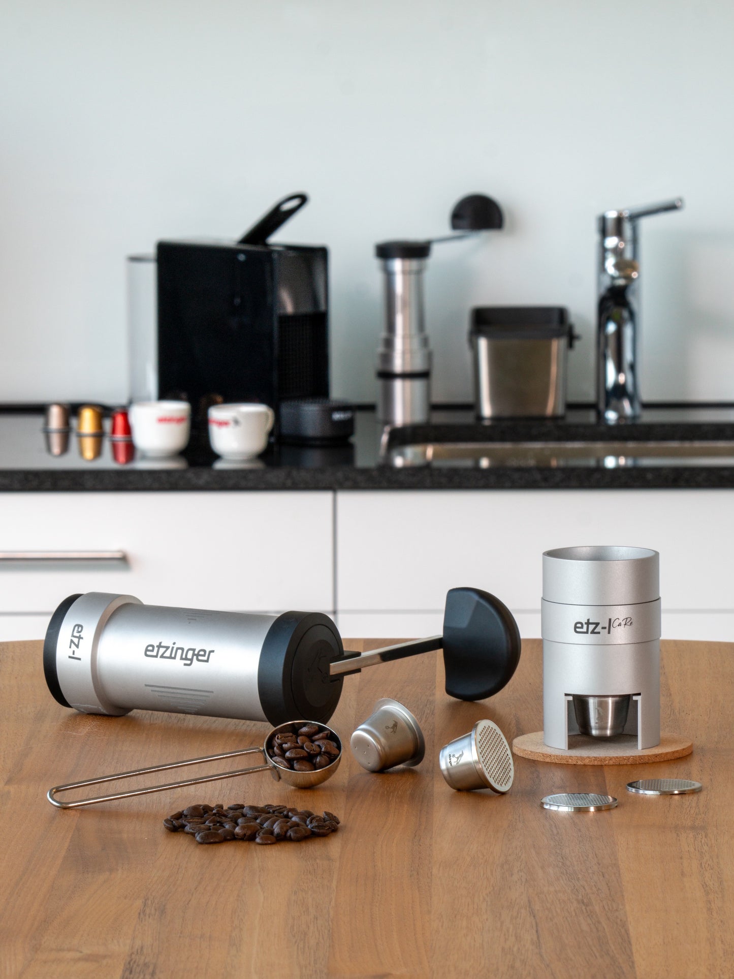 etz-Icare Kapsel-System – Frischer Kaffee für Nespresso® (Bundle mit & ohne Mühle)
