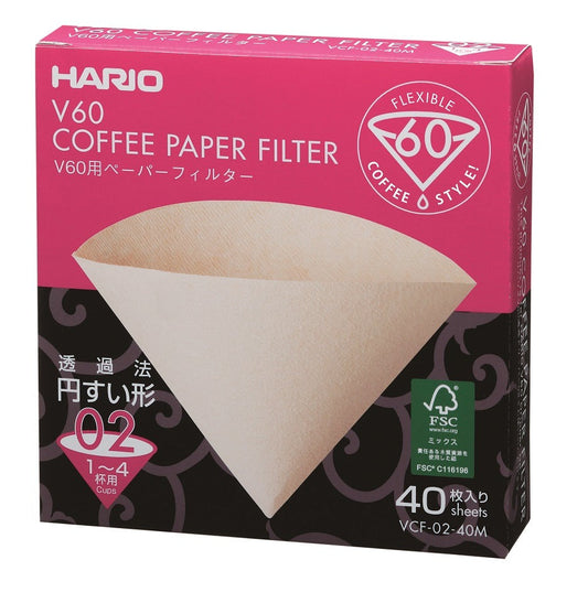 V60 Paper Filters 02 – 40 St. (Natur, Misarashi)