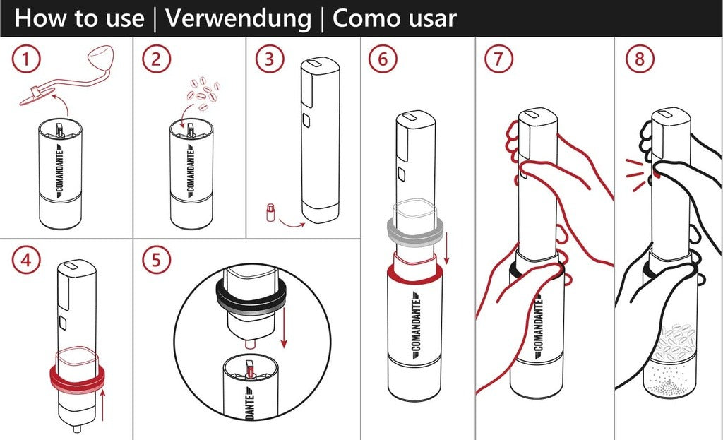 Hario Mobile Mill Stick + Comandante Adapter (Set)