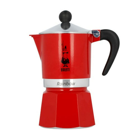 Italian Coffee Pot Bialetti Rainbow rouge 6 Cups Aluminium-0