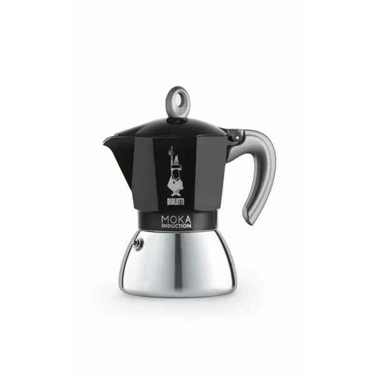 Italian Coffee Pot Beurer BIALETTI NEW MOKA 6 Cups Black Metal Aluminium-2