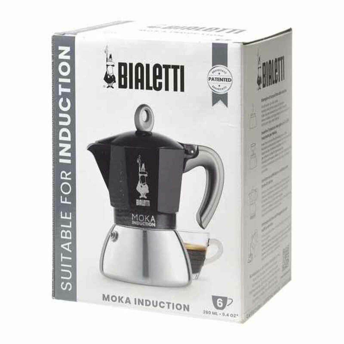 Italian Coffee Pot Beurer BIALETTI NEW MOKA 6 Cups Black Metal Aluminium-1