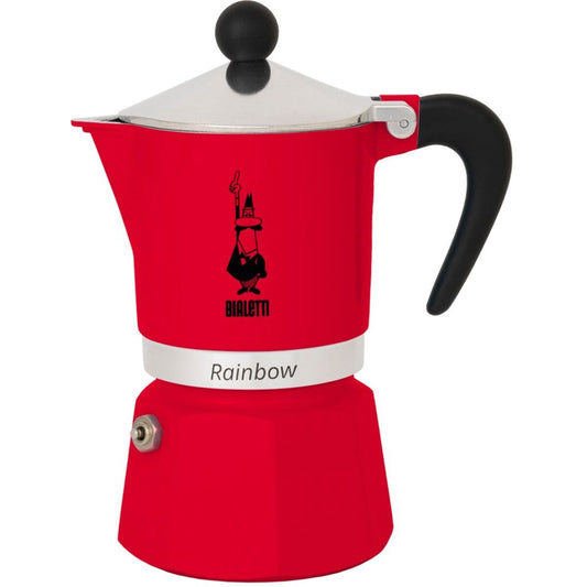 Italian Coffee Pot Bialetti Rainbow Red Aluminium 60 ml-0