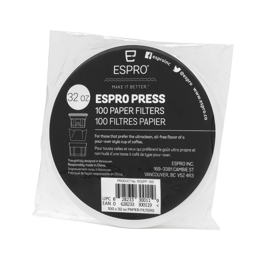 ESPRO Paper Filter Liners (100 Stk., 32 oz) – extra klare Tasse