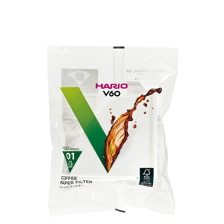 V60 Paper Filters 01 – 100 St. (Weiß)
