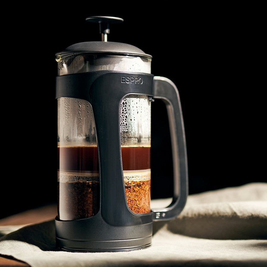 ESPRO P3 French Press (32 oz / ≈ 950 ml) – Glas, klare Tasse
