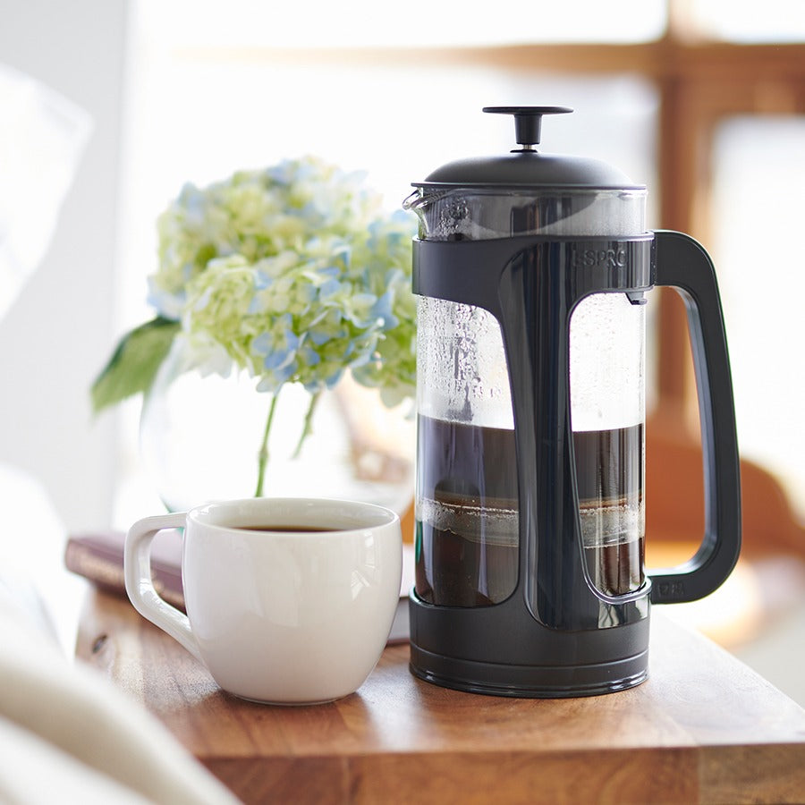 ESPRO P3 French Press (32 oz / ≈ 950 ml) – Glas, klare Tasse